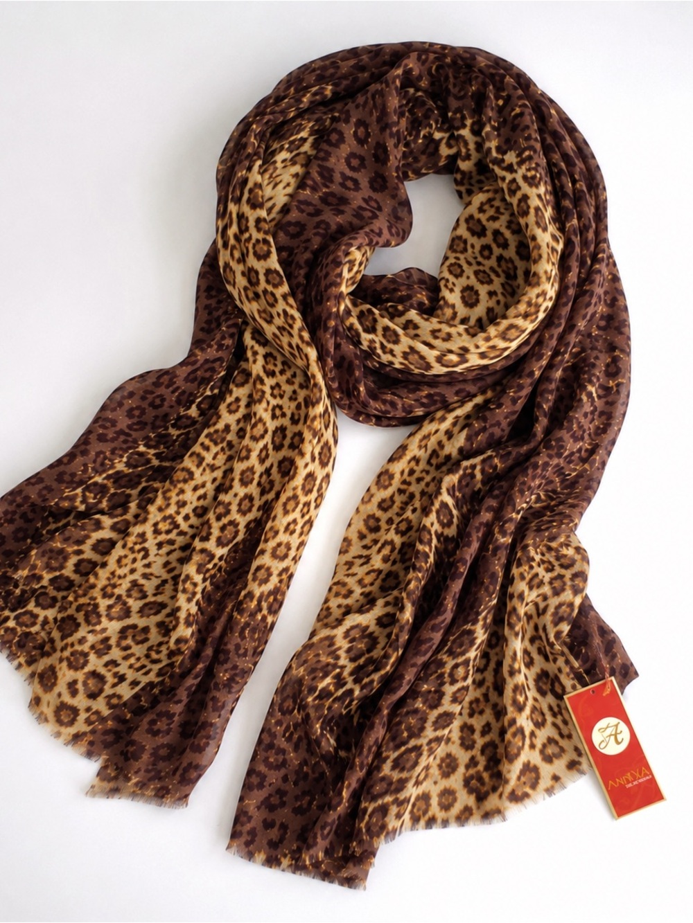 Leopard Print Brown Women's Fashion Scarf